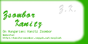 zsombor kanitz business card